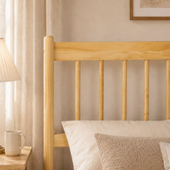 Bellemave® Traditional Solid Wood Bed Frame with Headboard and Footboard