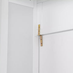 Bellemave® Queen Size Murphy Bed with Wall Cabinet, Space Saving Hidden Wall Bed with Gas Struts