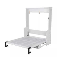 Queen wall bed open platform side view