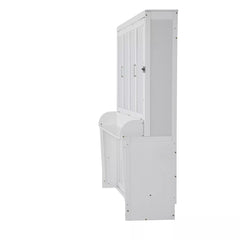 Space saving wall bed cabinet side profile