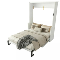 Queen murphy bed with mattress installed