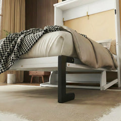 White hidden wall bed cabinet structure