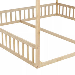 House floor bed corner guardrail and frame detail