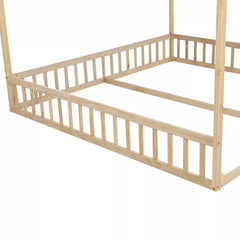 Double twin house floor bed side guardrail design