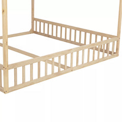 House shaped floor bed safety railing detail