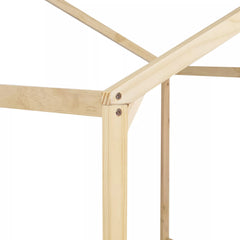 Wooden house floor bed frame joint detail