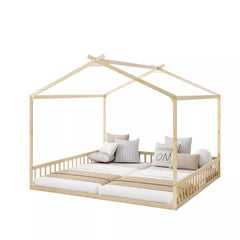 House shaped twin floor bed bedroom design
