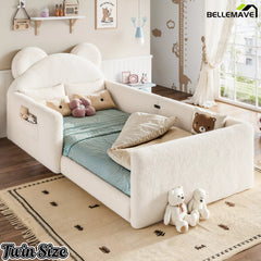 Twin size bear shaped kids bed with low profile design