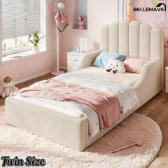 Twin Size Teddy Fabric Kids Floor Bed