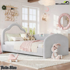 Gray Kids Floor Bed Twin Size