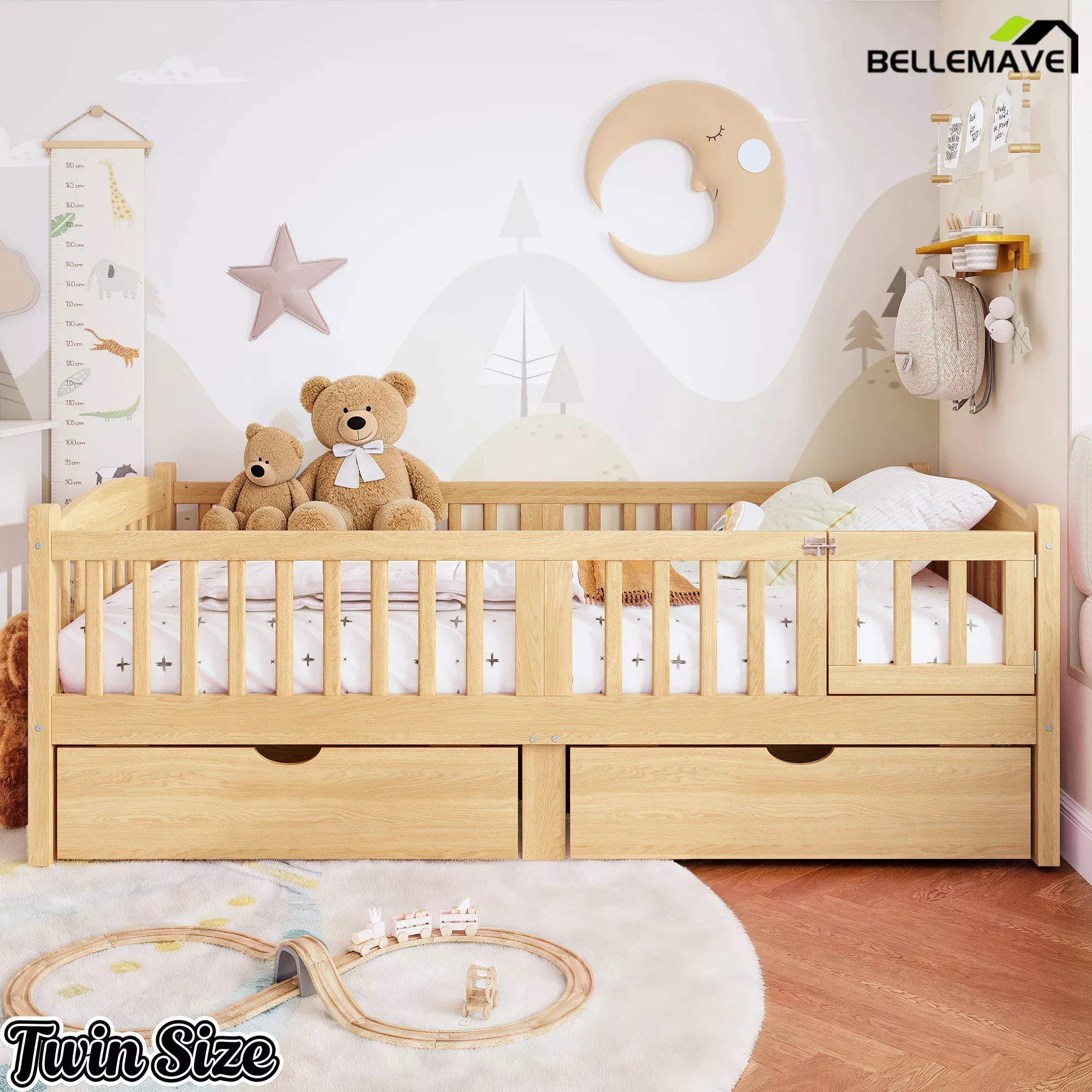 twin platform bed with under bed drawers