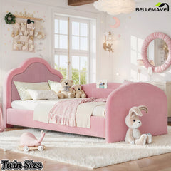 Twin Size Low Floor Bed with Safety Side Rails