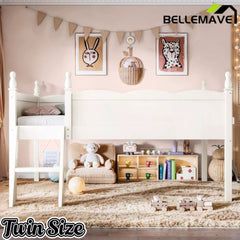 Bellemave® Kids Low Loft Bed with Bookshelf for Girls & Boys Bellemave®