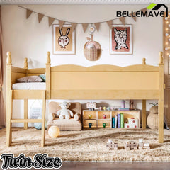 Bellemave® Kids Low Loft Bed with Bookshelf for Girls & Boys Bellemave®