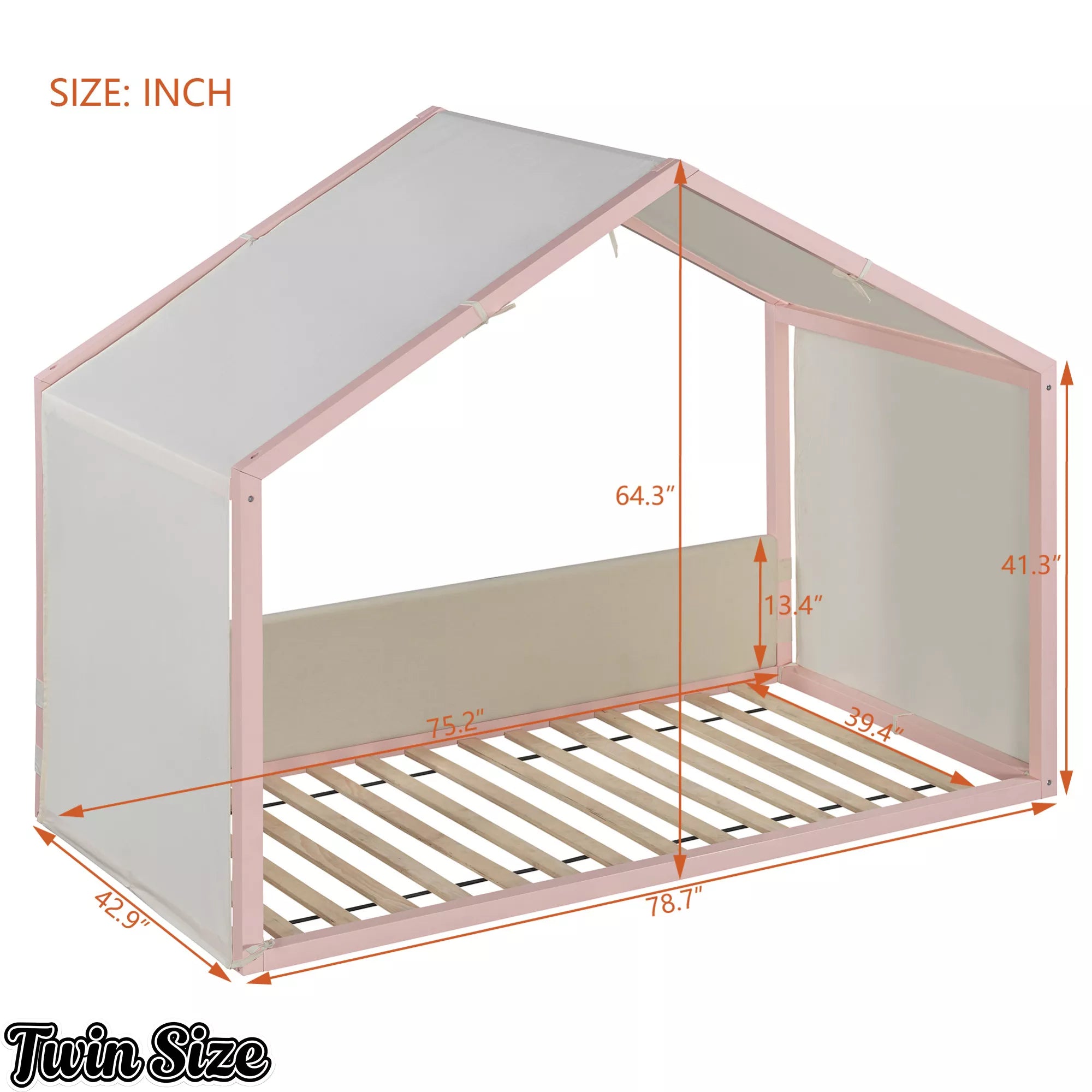 twin size canopy bed dimensions
