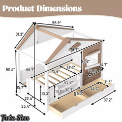 twin size farmhouse house bed