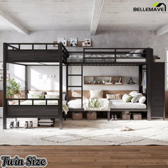 twin over twin metal bunk bed frame design