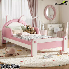 Twin Size Princess Style Upholstered Bed Frame