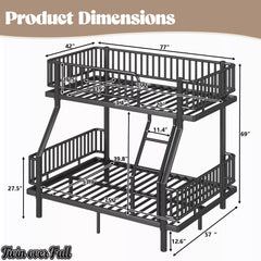 Twin Over Full Bunk Bed Dimensions