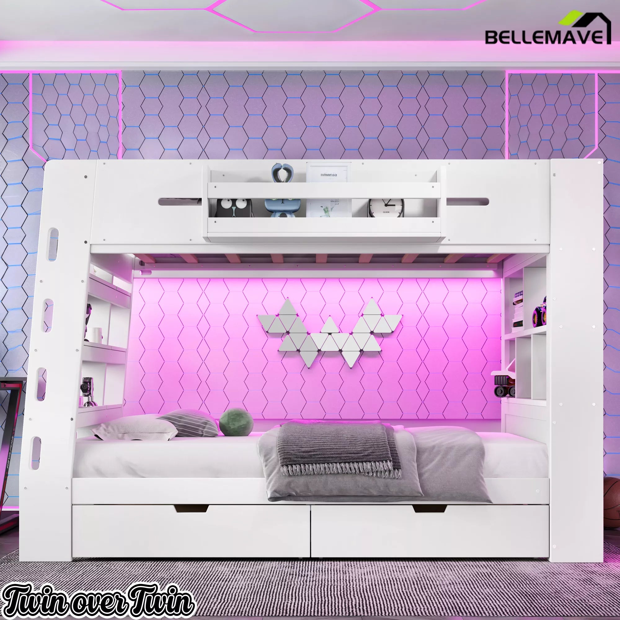 twin over twin bunk bed product dimensions