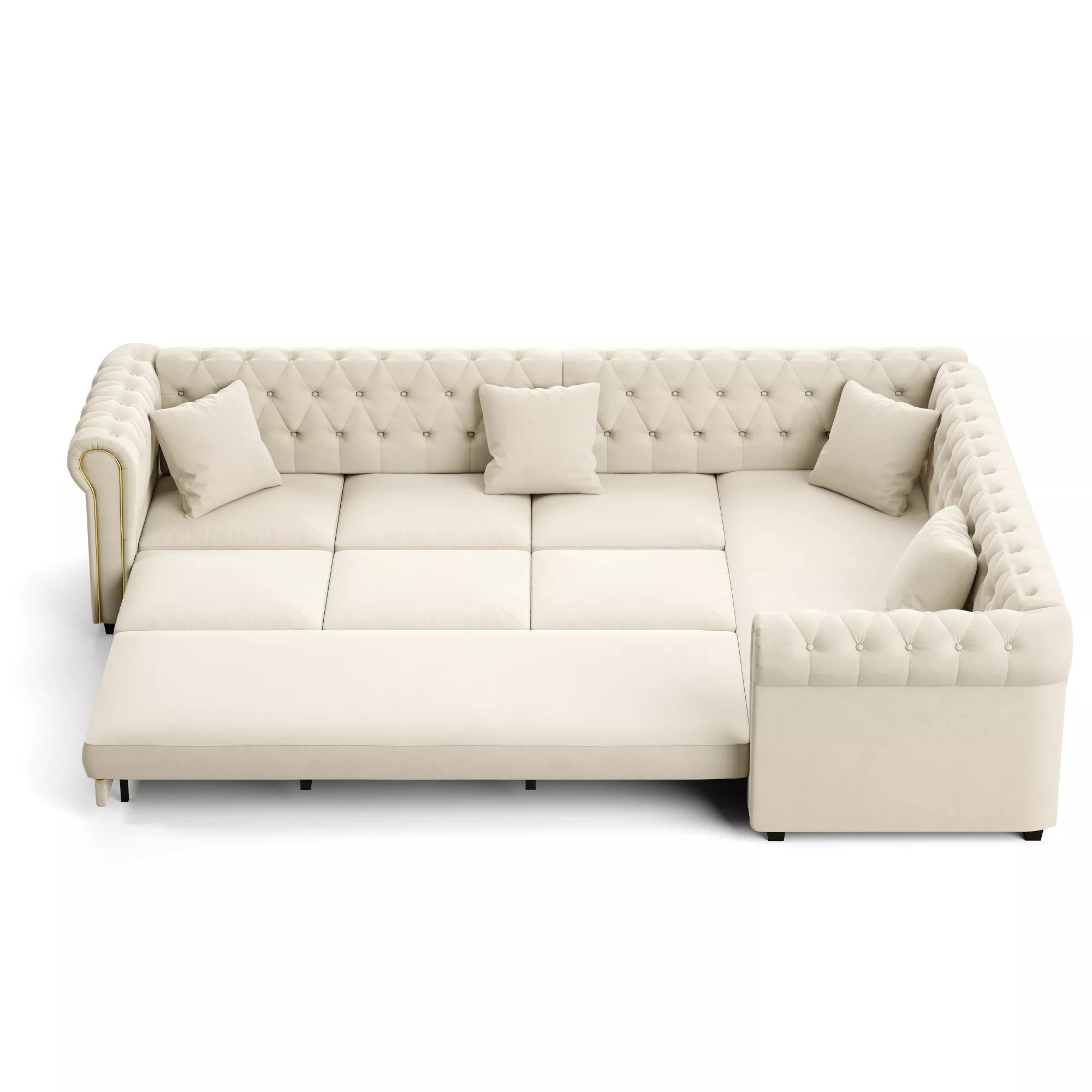 Convertible Sofa Bed Extended Sleeping Area Dimensions