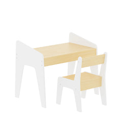Bellemave® Kids Wooden Table Set with One Chair for 2-8 Age Kids