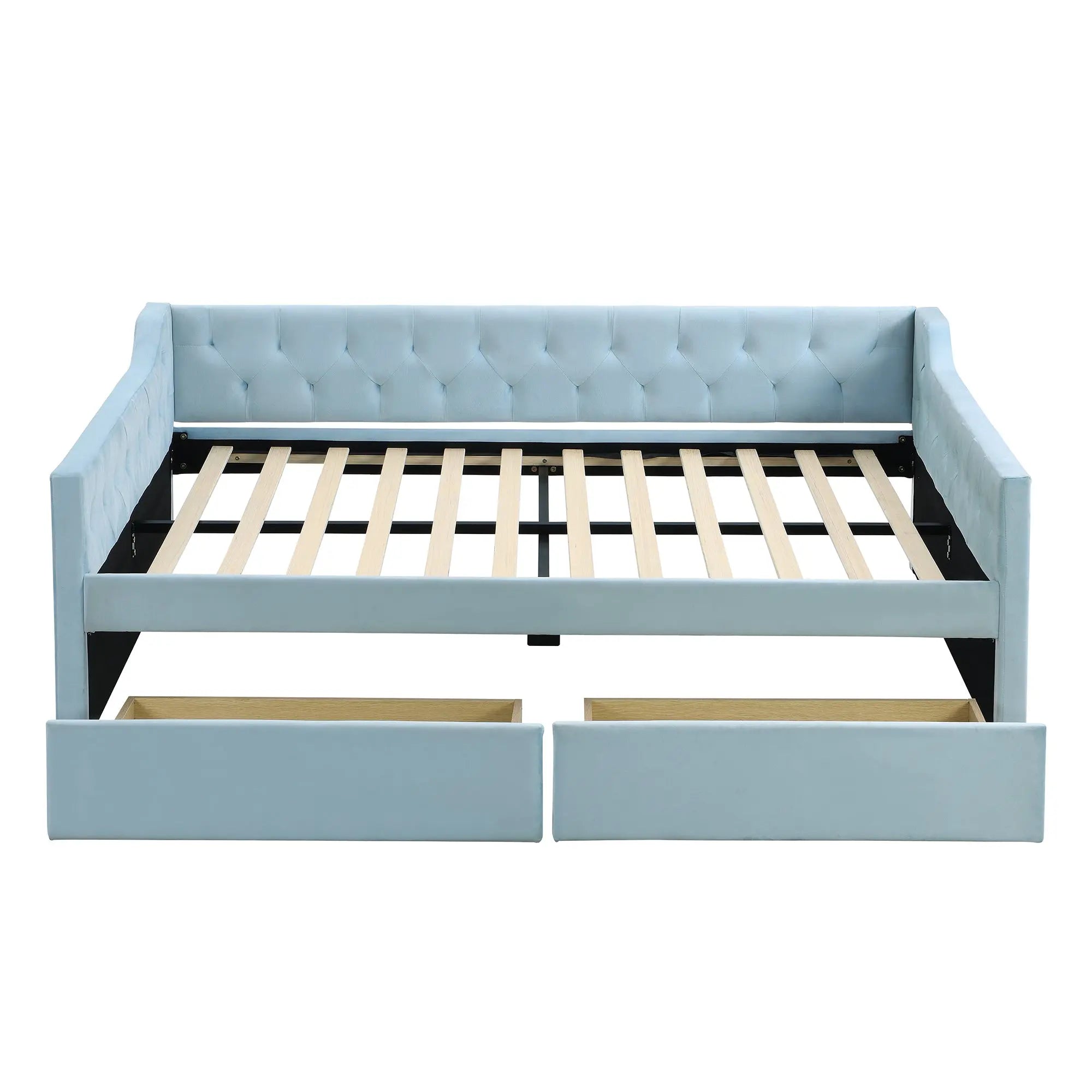 Bellemave® Full Size Upholstered Tufted Daybed with 2 Drawers Bellemave®