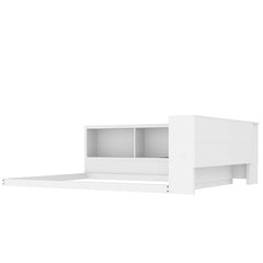 Bellemave® Full Size Metal Daybed with Storage Cabinets and USB Ports