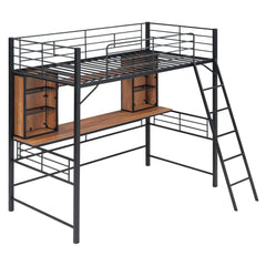 Bellemave® Loft Bed with Desk, Shelf and Ladder Bellemave®