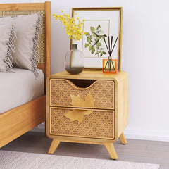 Bellemave® Hand-Carved 2-Drawers Accent Cabinet