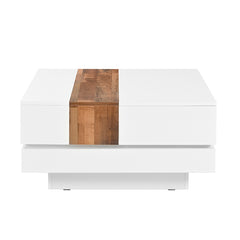 Bellemave® Square Coffee Table with Sliding Table Top with Hidden Storage Compartment