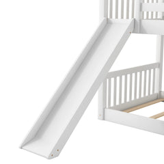 Bellemave® Bunk Bed with Convertible Slide and Ladder