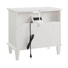 Bellemave® Open Space and 2 Drawers Dresser Nightstand with Charging Station