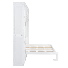 Bellemave® Queen Size Murphy Bed Wall Bed with Cabinets