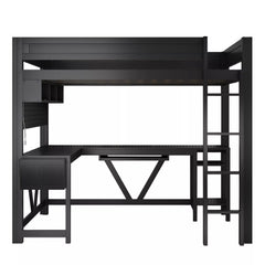 LED gaming loft bed setup for gaming room