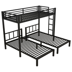 Bellemave® Twin/Twin XL Over Twin&Twin Metal Triple Bunk Bed