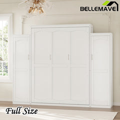 Bellemave® Murphy Bed with Two Wardrobe and Storage Shelf