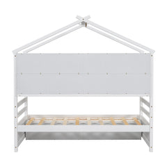 Bellemave® House Bed with Roof Frame, Bedside-Shelves, Under Bed Storage Unit Bellemave®