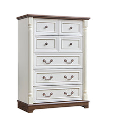 Bellemave® Farmhouse Style 7 Drawer Dresser Chest with Base