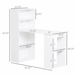 Bellemave® Modern Home Office Desk with 6-Tier Storage Shelves Bellemave®