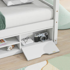 Bellemave® House Bed with Roof Frame, Bedside-Shelves, Under Bed Storage Unit Bellemave®