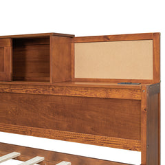 Bellemave® Wooden Daybed with 3 Storage Drawers, Sockets and USB Ports