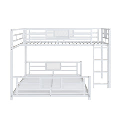 Bellemave® Twin over Full L-shaped Metal Bunk Bed