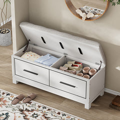 Bellemave® Shoe Bench with Removable Cushion and Hidden Storage