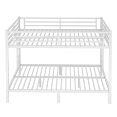 Bellemave® Queen Over Queen Bunk Beds for Adults,Heavy Duty Adult Bunk Beds,Metal Bunk Bed Queen Size with 2 Ladders,Noise-Free,White