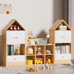 Bellemave® Versatile Children's Bookshelf with House-Shaped Design, Adjustable Placement