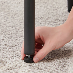 Bar Table and Chairs Set with 4 Bar stools PU Soft seat with backrest, Grey, 47.24'' L x 23.62'' W x 35.43'' H - Bellemave