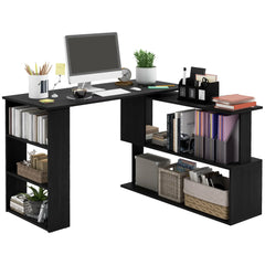 Bellemave® L-Shaped Corner Desk with Storage Shelves Bellemave®