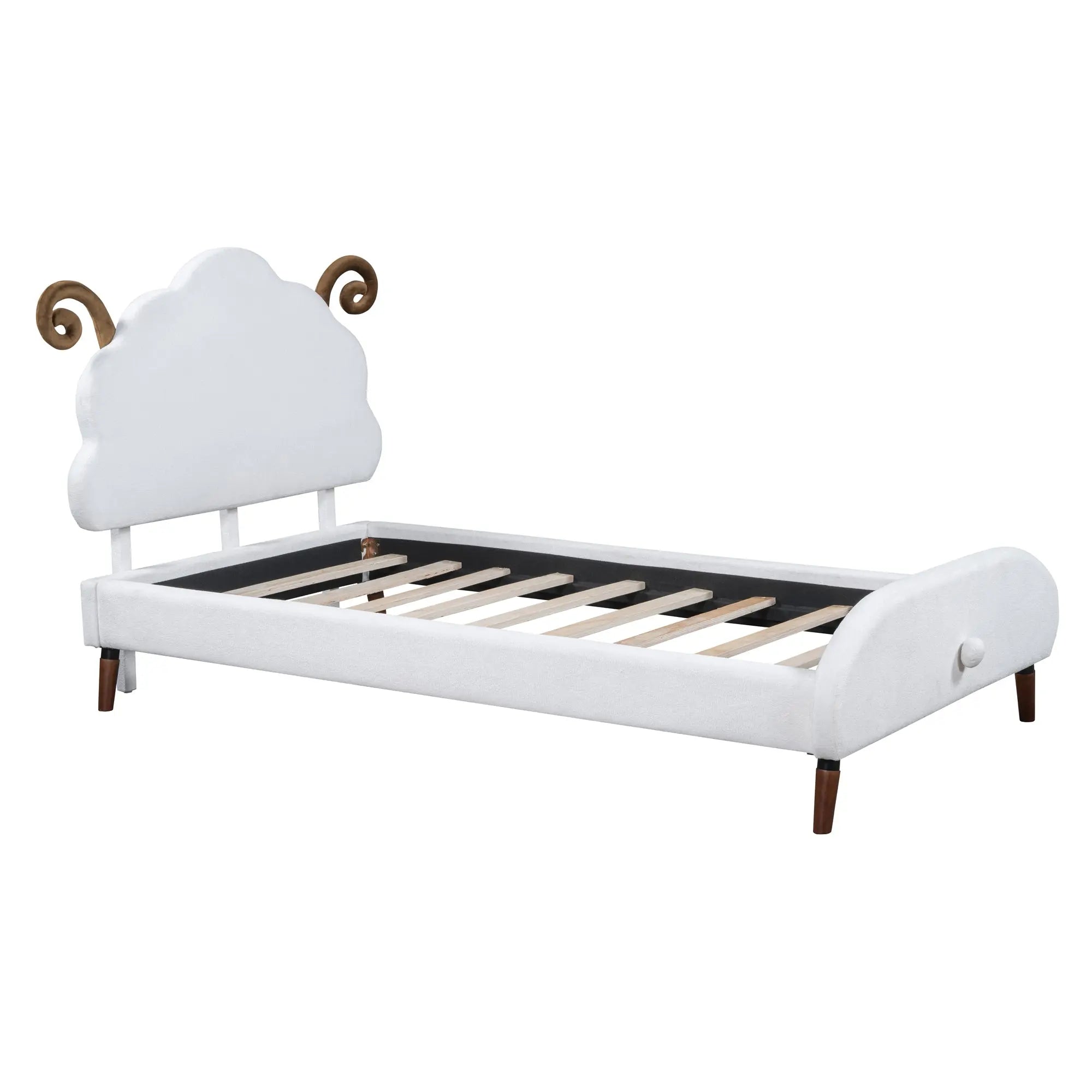 Bellemave® Upholstered Platform Bed with Sheep-Shaped Headboard Bellemave®