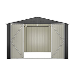 Bellemave® 10' x 10' Metal Storage Shed for Outdoor, Steel Yard Shed with Design of Lockable Doors - Bellemave